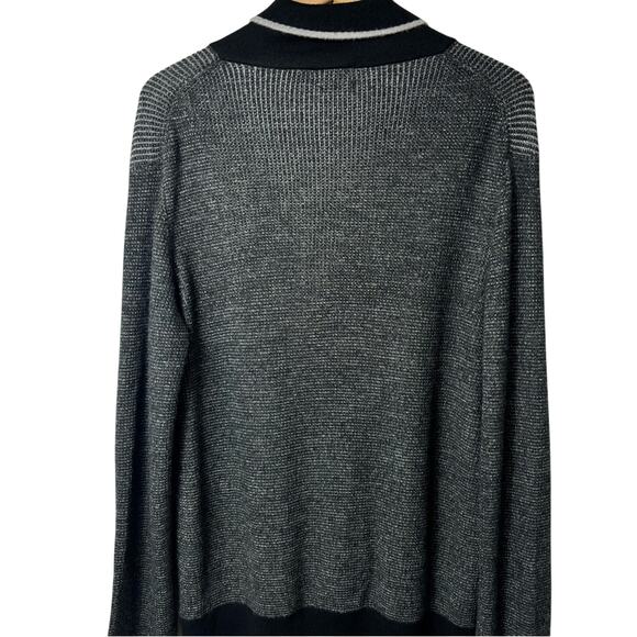 ARMANI EXCHANGE GREY BLACK LONG SLEEVE MEN SOFT MATERIALS WOOL SWEATER XL - Picture 3 of 5